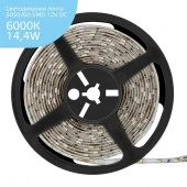 356000314 Лента Gauss LED Elementary 5050/60-SMD 14.4W 12V DC холодный белый IP66 (5м) - КОЛОРЛОН ВТД Новосибирск