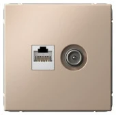 GAL001289 Песочный Розетка ТВ+ПК Cat5e ArtGallery - КОЛОРЛОН ВТД Новосибирск