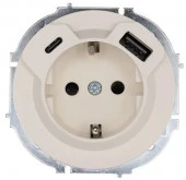 743-9088-181TC OSEN Розетка с/з с USB A+Type C слоновая кость - КОЛОРЛОН ВТД Новосибирск
