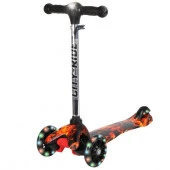 CR-S4-06PR/YF  Самокат 3хколесный "CITY-RIDE" (пакет).   3D наклейка. Руль телеск.: сталь с резин.ру - КОЛОРЛОН ВТД Новосибирск