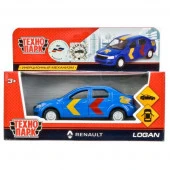 237521  МАШИНА "ТЕХНОПАРК" МЕТАЛЛ. ИНЕРЦ. RENAULT LOGAN 12СМ, ОТКРЫВ. ДВЕРИ И БАГАЖНИК В КОР. в кор. - КОЛОРЛОН ВТД Новосибирск