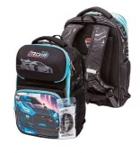 Ранец школьный deVENTE "Smart. Drift" 7030409 жёсткий,37*28*14см,светоотр.эл.,800гр.+часы - КОЛОРЛОН ВТД Новосибирск