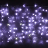 Гирлянда для улицы ЗАНАВЕС "Мерцание" ш2* в3,0 м 480 ламп LED, прозрач.пров, Белый (возможность соед - КОЛОРЛОН ВТД Новосибирск