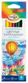 *Карандаши цветные Гамма "Классические", 06цв., заточен., картон. упаковка, европодвес  050918_01_01 - КОЛОРЛОН ВТД Новосибирск