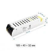 ***03-49 Блок питания (слим-металл) 12В, 100 Вт, IP20, 8,3 А, 185*40*32 мм - КОЛОРЛОН ВТД Новосибирск