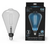 ***6W Лампа Gauss Filament ST164 6W 330lm 4000К Е27 gray straight LED - КОЛОРЛОН ВТД Новосибирск