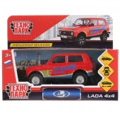 267181  ТМ Технопарк. Машина металл "LADA 4x4 СПОРТ" 12см, открыв. двери, инерц. в кор. в кор.2*36шт - КОЛОРЛОН ВТД Новосибирск
