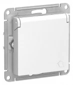 ATN440146 AQUA Бел Розетка с/з (шторки) с крышкой IP44 Atlasdesign - КОЛОРЛОН ВТД Новосибирск