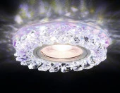 ***S257 PR хром/перламутровый хрусталь/MR16+3W(LED WHITE) - КОЛОРЛОН ВТД Новосибирск
