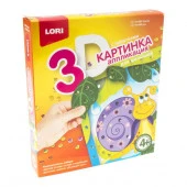 Пм-005 Картинка 3D.Аппликация для малышей с пайетками "Улитка" - КОЛОРЛОН ВТД Новосибирск