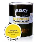 HUSKY-KLONDIKE Краска по металлу глянцевая светло-желтая RAL 1018 (0,9л; 6шт) - КОЛОРЛОН ВТД Новосибирск