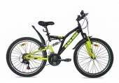 Велосипед BLACK AQUA Mount 1431 V 24" (черный-зеленый) - КОЛОРЛОН ВТД Новосибирск