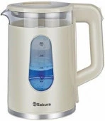 SAKURA Чайник электр SA-2735W (2.3) стекл точечн.подсв - КОЛОРЛОН ВТД Новосибирск