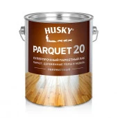 HUSKY PARQUET 20 Суперпрочный паркетный лак полуматовый (2,7л; 3шт) - КОЛОРЛОН ВТД Новосибирск