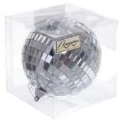 Новогодний шар 10 см "Shining Disco", Серебро - КОЛОРЛОН ВТД Новосибирск