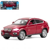 JB1251128ТМ "Автопанорама"  Машинка металл., 1:26 BMW X6, бордовый, свободный ход колес, откр. двери - КОЛОРЛОН ВТД Новосибирск