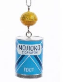Новогоднее подвесное украшение Сгущенка из полирезины / 3x7,5x3см арт.91520 - КОЛОРЛОН ВТД Новосибирск