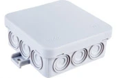 ТУСО Распред коробка 85х85х35мм открытой установки белая/серая IP54 67093 - КОЛОРЛОН ВТД Новосибирск