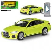 JB1251677 Машинка метал1:34 BMW I4 M50 с зарядной станцией, желтый, свет, звук, откр. двери и капот, - КОЛОРЛОН ВТД Новосибирск