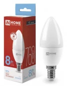 8W LED-СВЕЧА-VC 8Вт 230В Е14 6500К 760Лм IN HOME - КОЛОРЛОН ВТД Новосибирск