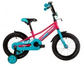 Велосипед NOVATRACK 14" VALIANT фуксия, полная защита цепи,тормоз нож, короткие крылья - КОЛОРЛОН ВТД Новосибирск