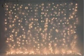 Гирлянда электрическая Занавес 3х3м 600LED 8режимов, теплый белый. Водостойкая. ВНЕ помещений - КОЛОРЛОН ВТД Новосибирск