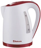 SAKURA Чайник электр SA-2346WR (1.7) бел/красн д - КОЛОРЛОН ВТД Новосибирск