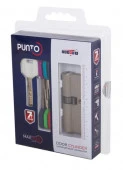 Цилиндр "PUNTO" ЦМ 90 (35-10-45) 7 ключей SN (никель) - BLISTER - КОЛОРЛОН ВТД Новосибирск