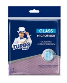 TURBOMAG Салфетка для стекол и зеркал GLASS микрофибра 260г/м2, 30*30 см, 1 шт. 53002 - КОЛОРЛОН ВТД Новосибирск