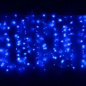 Гирлянда для улицы ЗАНАВЕС ш2* в1,5 м 320  ламп LED, прозрач.пров, 8 реж, Синий (возможность соедине - КОЛОРЛОН ВТД Новосибирск
