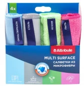 ATTRIBUTE Набор салфеток из микрофибры MULTI SURFACE 4шт ACC011 - КОЛОРЛОН ВТД Новосибирск
