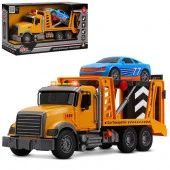 JB0404179 AUTODRIVE Фрикционный Автовоз с машинкой,помповый механизм,звук,свет,на бат.,в/к 41,5*14 - КОЛОРЛОН ВТД Новосибирск