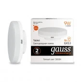 Лампа Gauss Elementary GX53 9W 660lm 3000K LED - КОЛОРЛОН ВТД Новосибирск