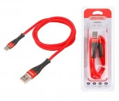 Кабель USB - Type-C 15W SKYWAY в мягкой оплетке красный 1м - КОЛОРЛОН ВТД Новосибирск