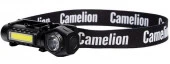 Camelion LED53409 (фонарь налоб, аккум 3,7В, черн, XPE+COB, 3 Вт, 3 реж, магнит, Type-C, блист) - КОЛОРЛОН ВТД Новосибирск