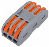  ЭРА 222-2413 (1шт) клемма 3+3-ая (0.08-4мм2) 450В 32А - КОЛОРЛОН ВТД Новосибирск