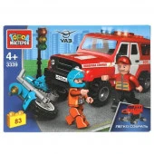 320490 Конструктор uaz hanter: авария с мотоциклистом, 83 дет. (легко собрать) Город мастеров в кор. - КОЛОРЛОН ВТД Новосибирск
