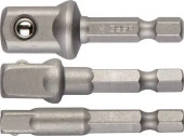Набор адаптеров для торцевых головок ЗУБР E1/4"-1/4", E1/4"-3/8", E1/4"-1/2" 26756-Н3 - КОЛОРЛОН ВТД Новосибирск