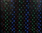 Сетка 2 х2,5м 192 лампы LED, прозр.пров, Мультицвет (можно соединять) 196-098 - КОЛОРЛОН ВТД Новосибирск