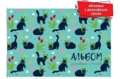 Альб д.рис 40л Клей А4 13526-EAC твин УФ лак Коты в шапочках (гофр20_(2*10)) - КОЛОРЛОН ВТД Новосибирск