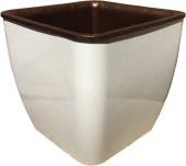 Горшок д. цветов Square couleurs 14 Л_150-1 Кремовый/Бронза кор. - КОЛОРЛОН ВТД Новосибирск