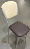 Стул "Венский В-2" Микс. спинка LUXA/Beige,сиденье LUXA/Chocolad (каркас металлик) - КОЛОРЛОН ВТД Новосибирск