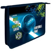 Папка д/тетрадей А4 deVENTE "Football Time" 8053455 на молн.,с расш.5см,карт.,фольга,конгр.тисн. - КОЛОРЛОН ВТД Новосибирск