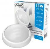 Св-к светодиодный Gauss IP65 D175*76 15W 1250lm 6500K 160-260V Qplus  круглый - КОЛОРЛОН ВТД Новосибирск