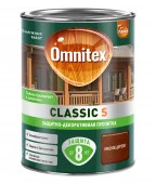 Защитно-декоративная пропитка Omnitex Classic S Красное дерево 0,9л - КОЛОРЛОН ВТД Новосибирск