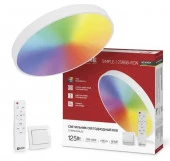 Светильник SCANDY SIMPLE-125RGB-RCW 125Вт 230В 3000-6500K 10000Лм 400x50мм ДУ белый IN HOME - КОЛОРЛОН ВТД Новосибирск