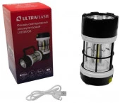 Ultraflash LED38102 (фонарь акк. черн./бел., LED+3COB, 5 реж., Micro-USB, PowerBank, пластик, кор.) - КОЛОРЛОН ВТД Новосибирск