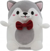 DT231100-1 Игрушка мягкая Щенок с бантиком Размер: 20х16х22см Цвет: серый+белый ТамТам - КОЛОРЛОН ВТД Новосибирск