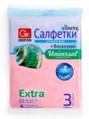 Набор салфеток для кухни из вискозы, 3 штуки, размер 30 х 38 см 910-003 - КОЛОРЛОН ВТД Новосибирск