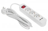 REXANT Удлинитель с USB и выключателем (3с/з, 5м, ПВС 3х1)  белый 13-4017 - КОЛОРЛОН ВТД Новосибирск